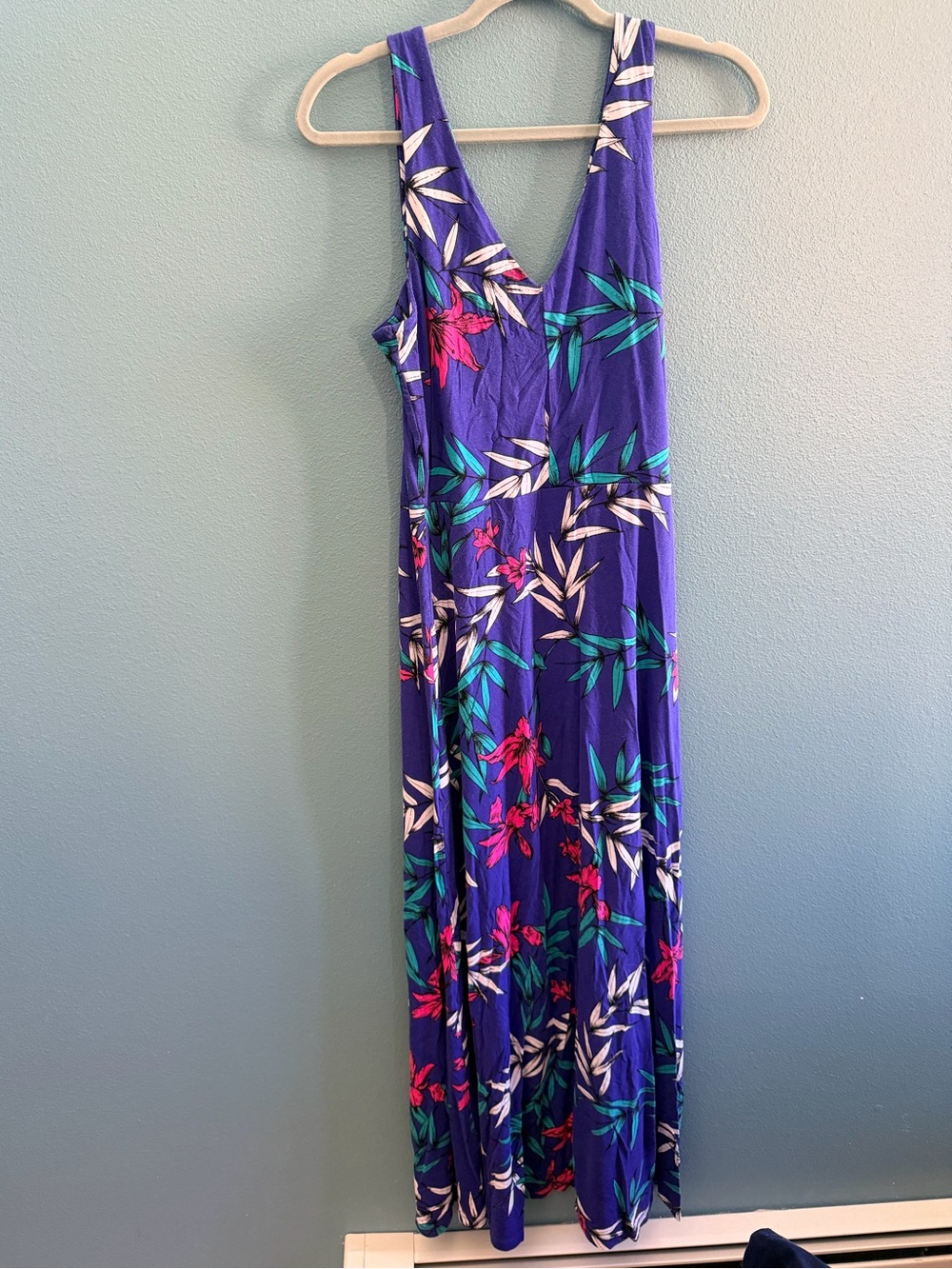 Saint Tropez West Purple Tropical Maxi Dress